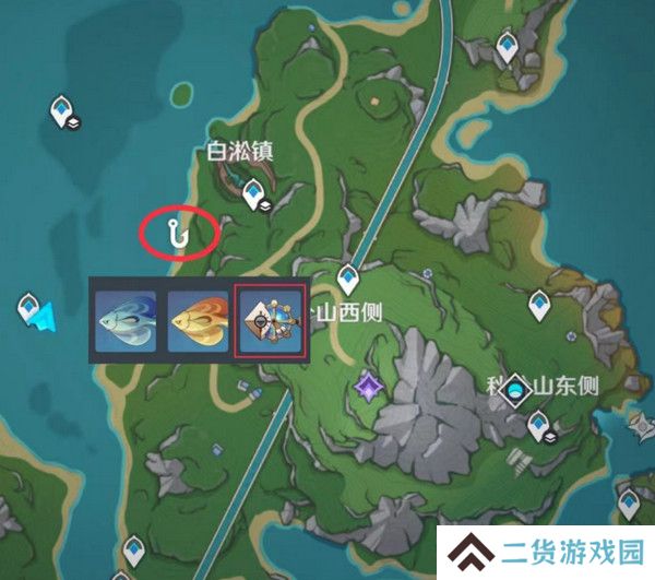 原神灰河渡手钓鱼地点分布图 灰河渡手精炼材料钓鱼点位攻略[多图]图片4