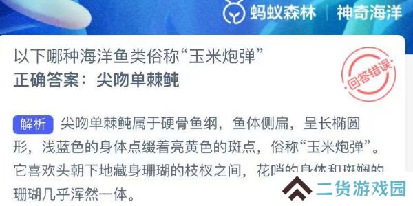 神奇海洋今日答案最新8.28