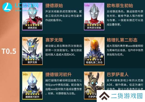 奥特曼传奇英雄2角色排名