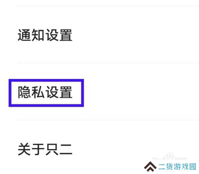 只二怎么修改隐私设置